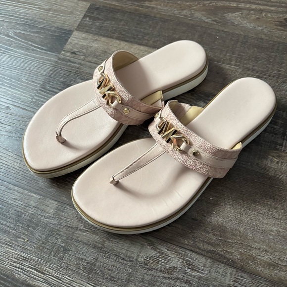 Michael Kors Shoes - Michael Kors Blush Sandals with Gold Accents